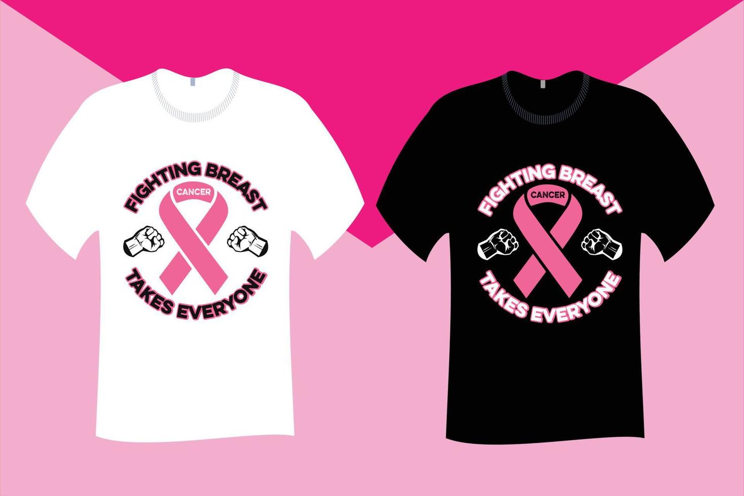 la lucha contra el cáncer de mama se lleva a todos el diseño de la camiseta  10991843 Vector en Vecteezy
