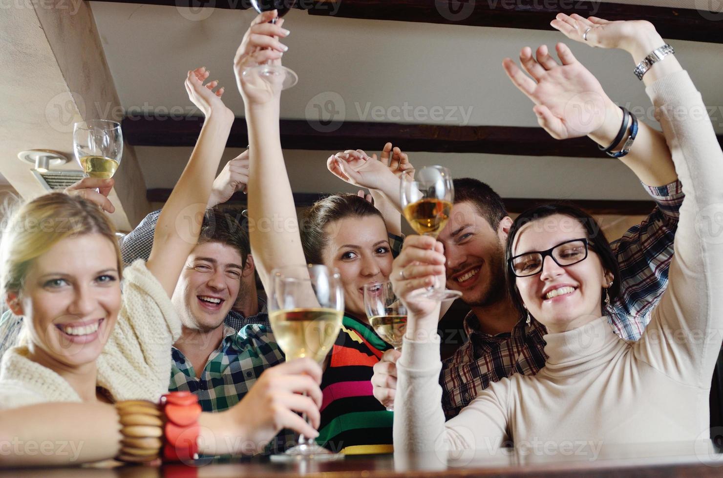 Group of happy young people photo