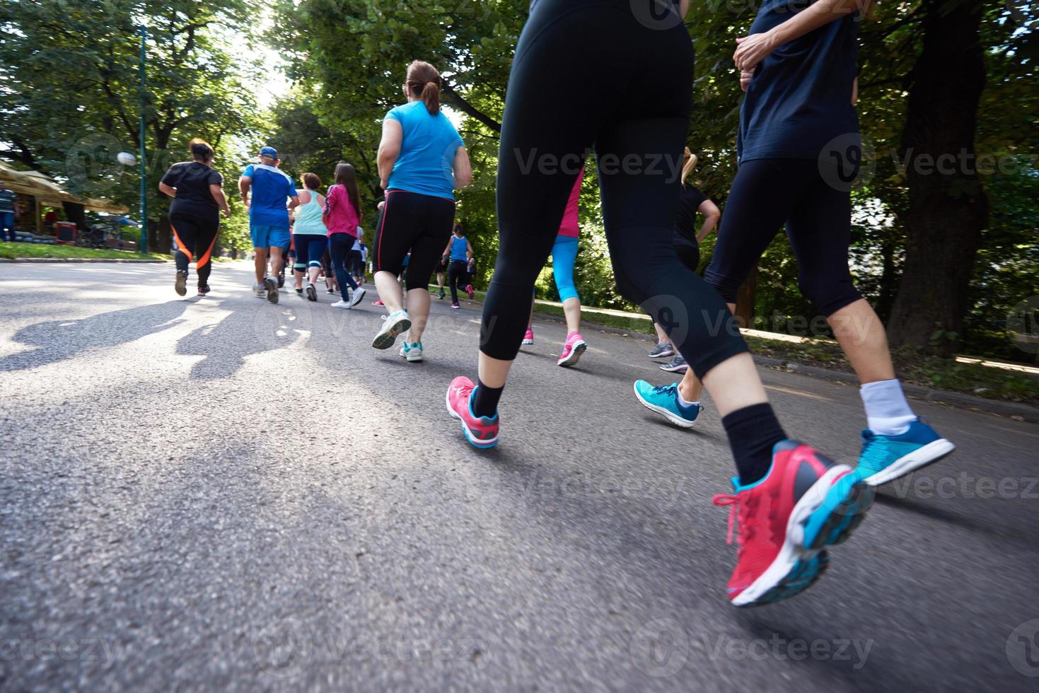 people group jogging photo