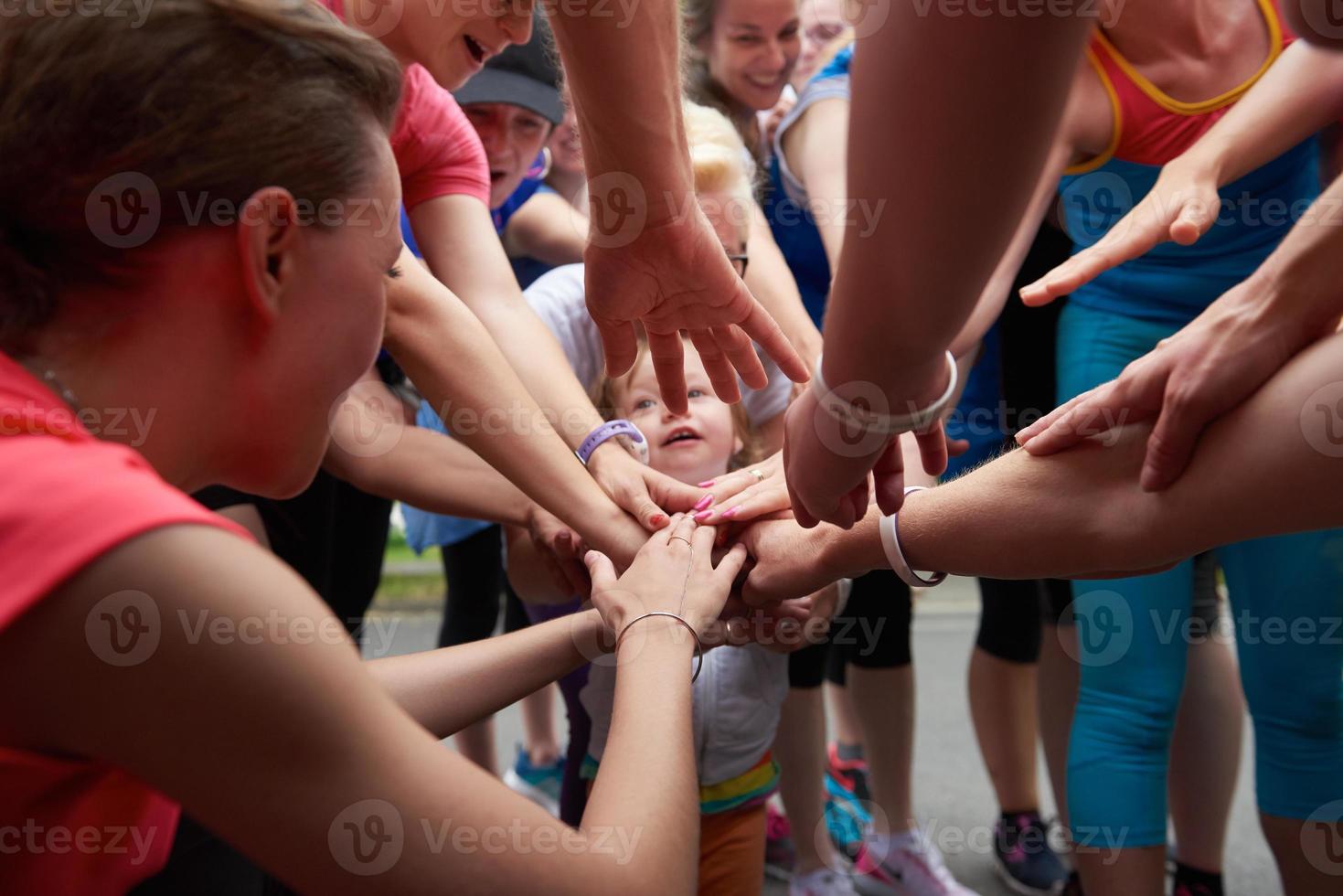 jogging people group have fun photo