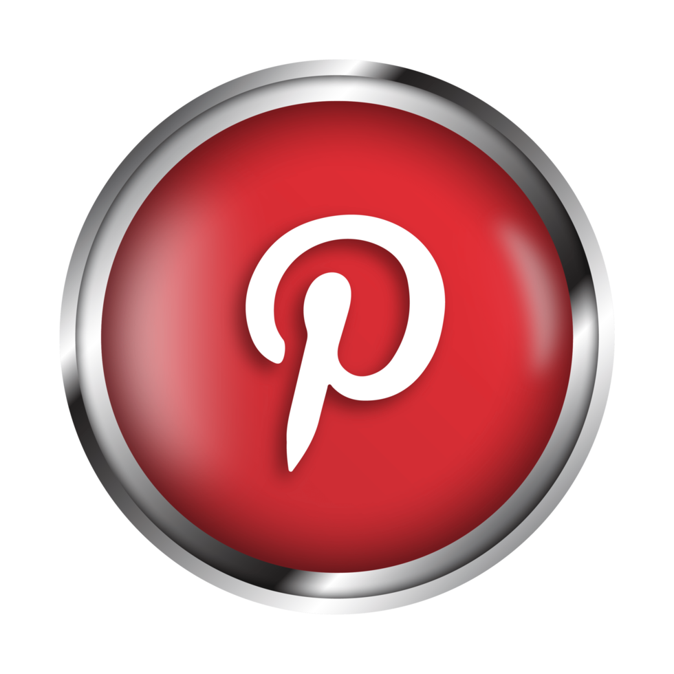 social media Pinterest realistic icon PNG Free