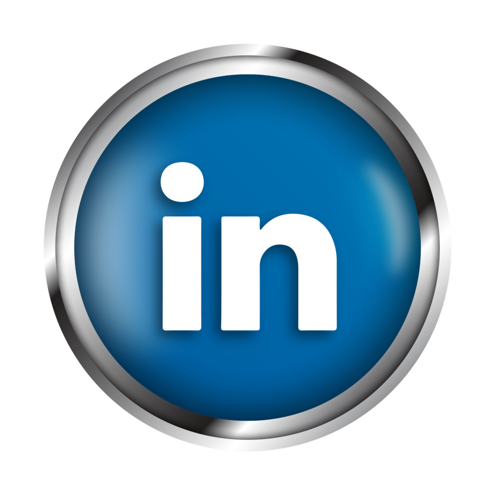 social media linkedin realistic icon PNG Free