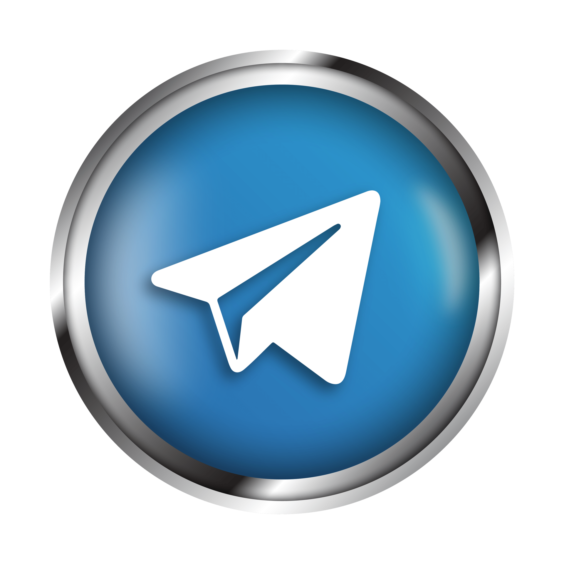 social media telegram realistic icon PNG Free 10992707 PNG
