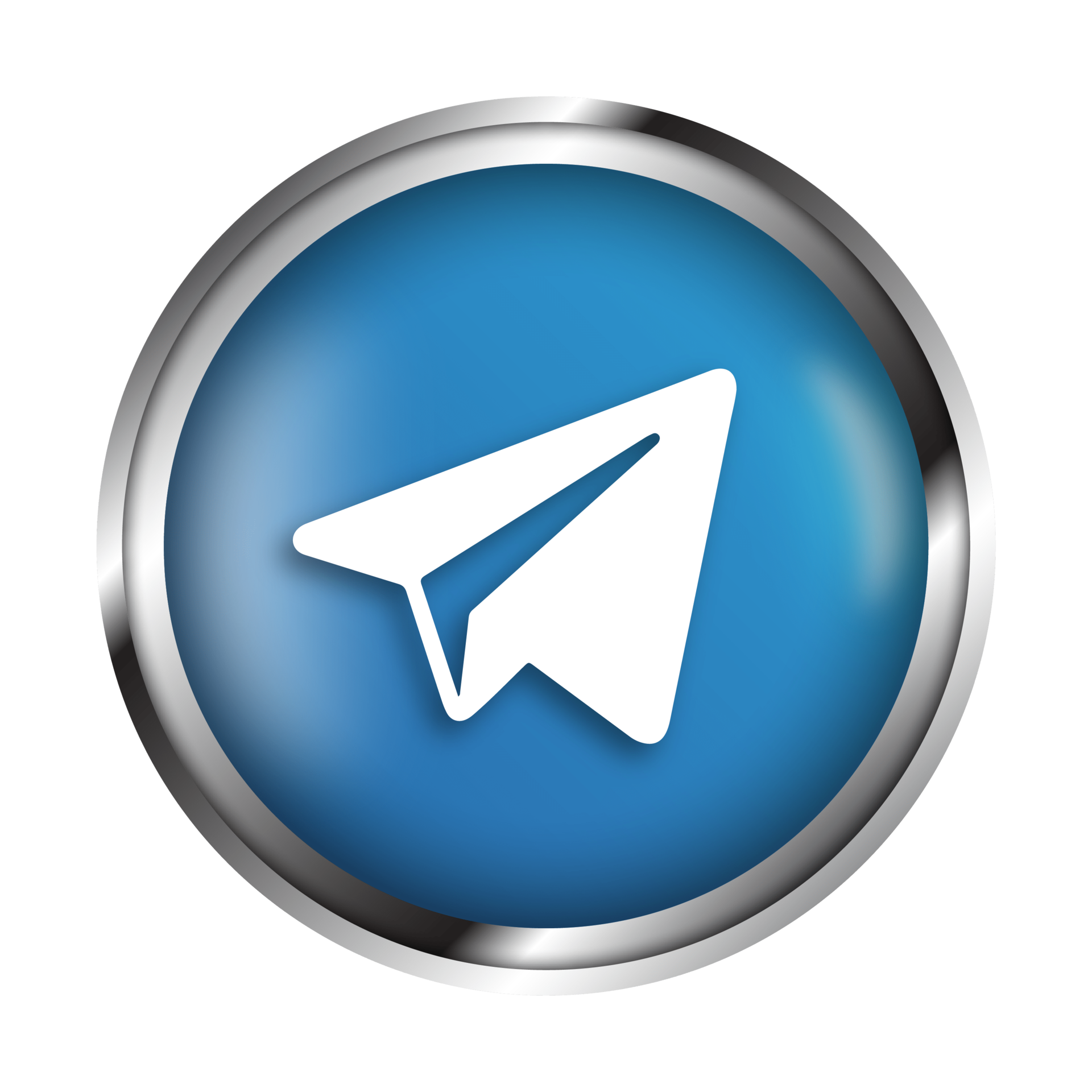 social media telegram realistic icon PNG Free 10992707 PNG