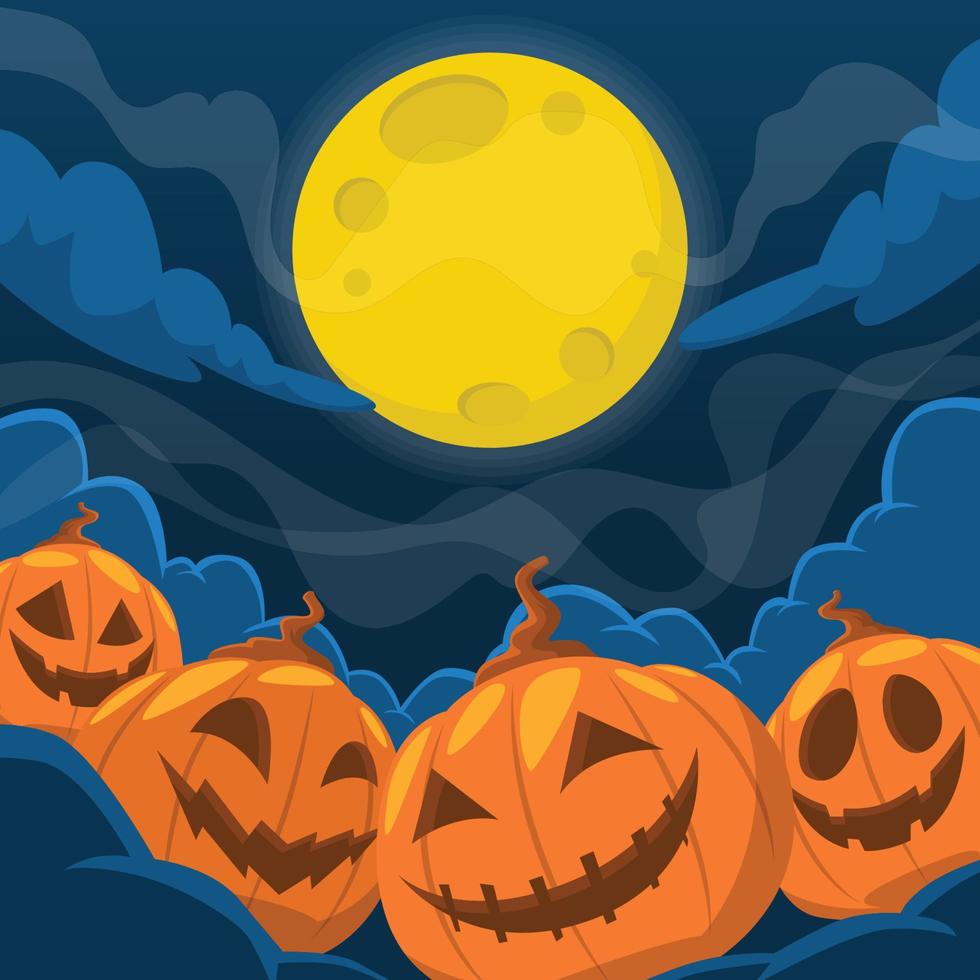 fondo de jack o linterna de halloween vector