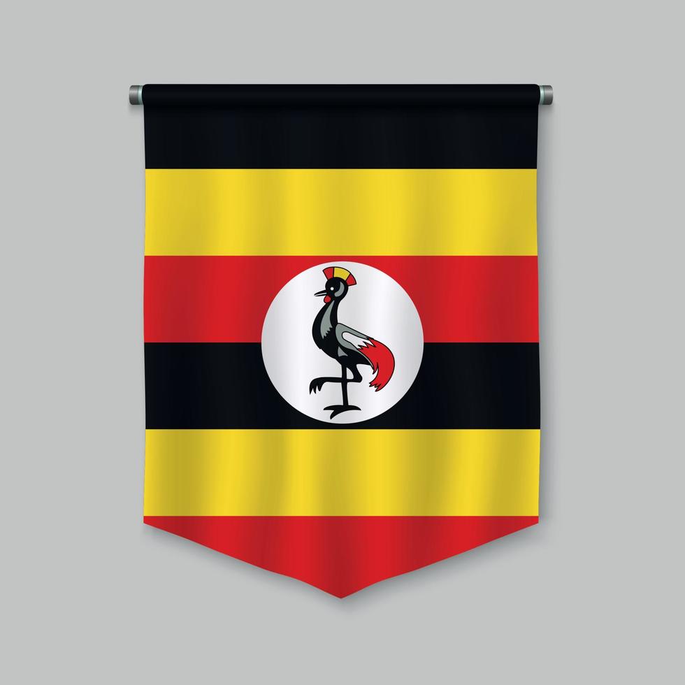 pennant with flag vector
