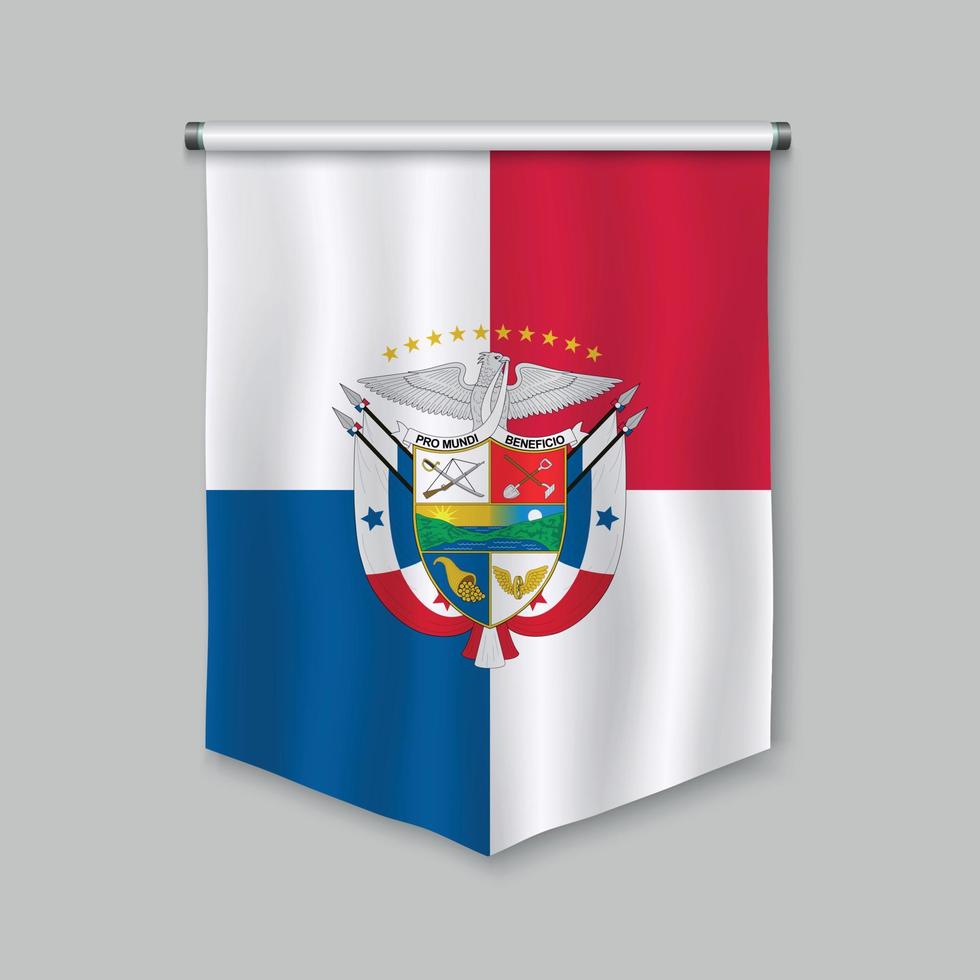 pennant with flag vector
