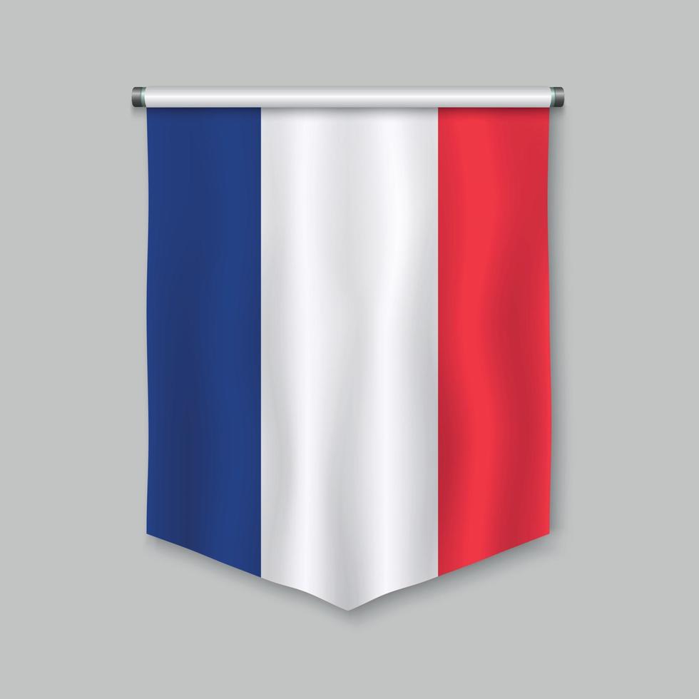 pennant with flag vector