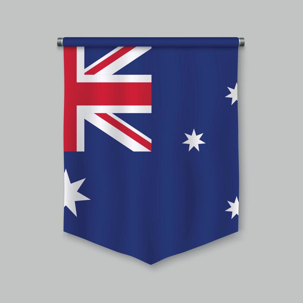 pennant with flag vector