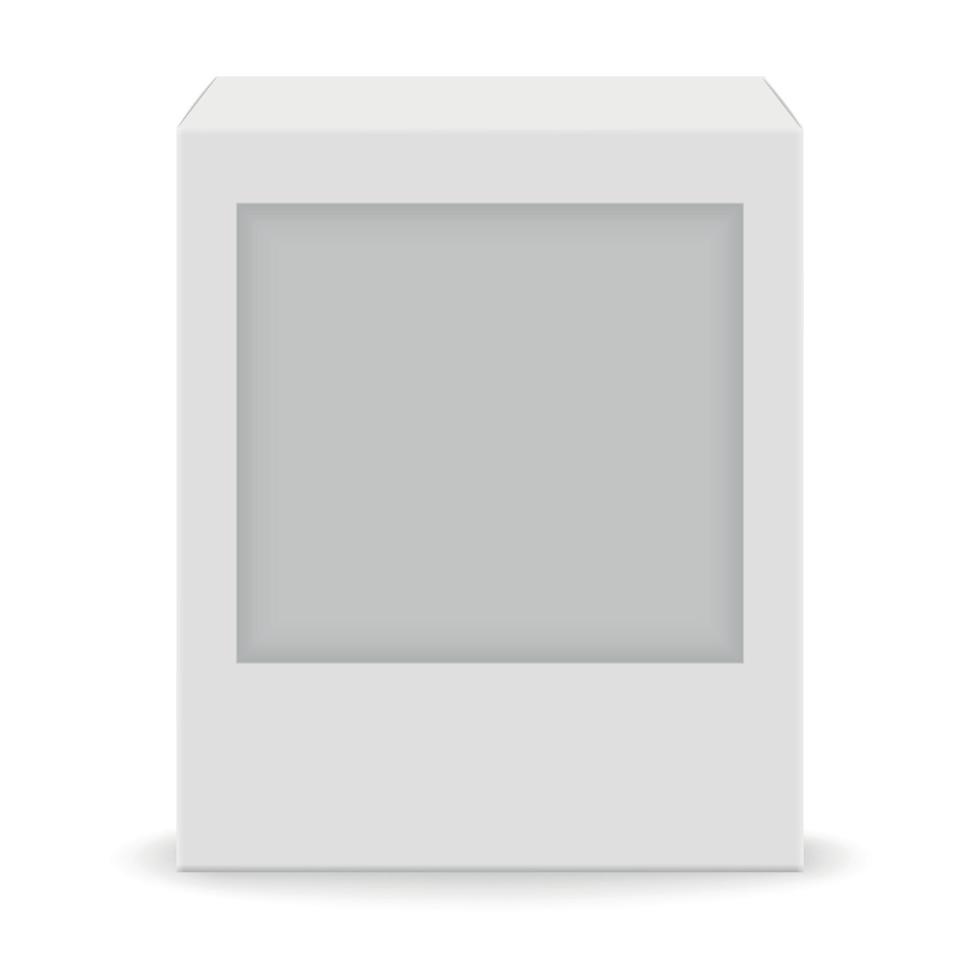 white blank box vector