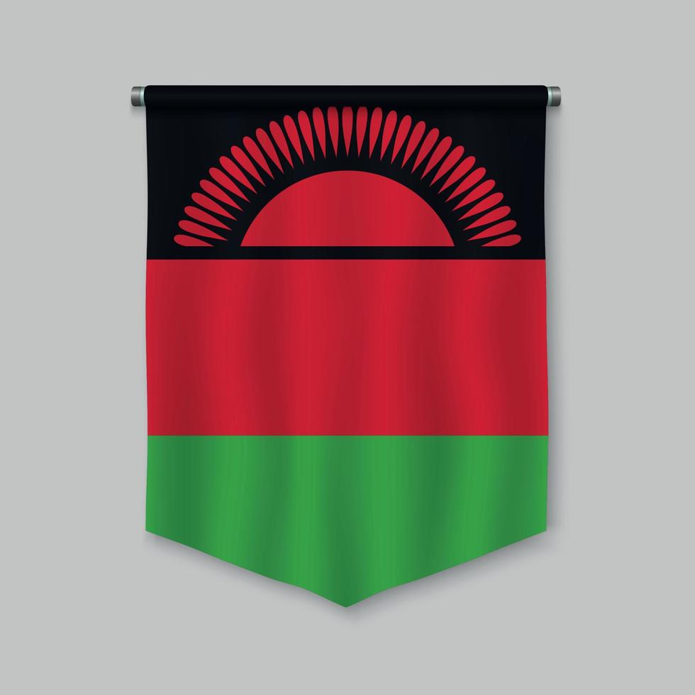 pennant with flag vector
