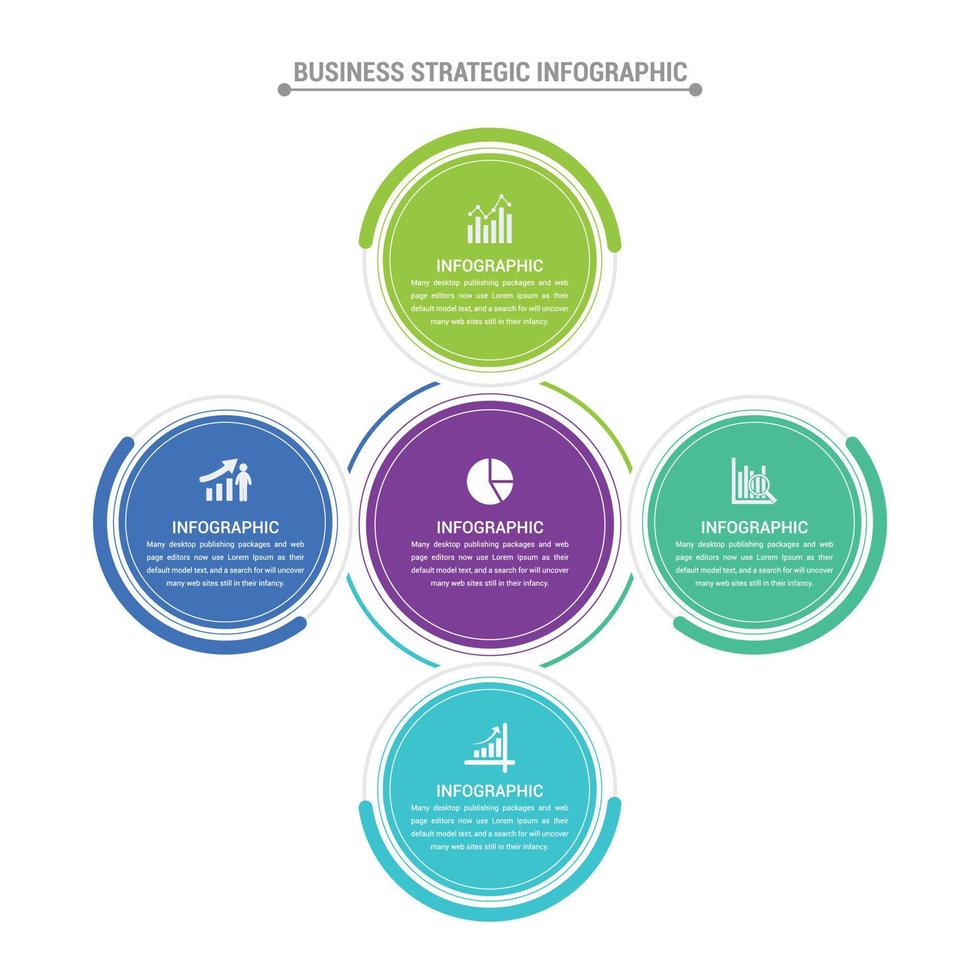 ilustración de diseño infográfico estratégico empresarial vector