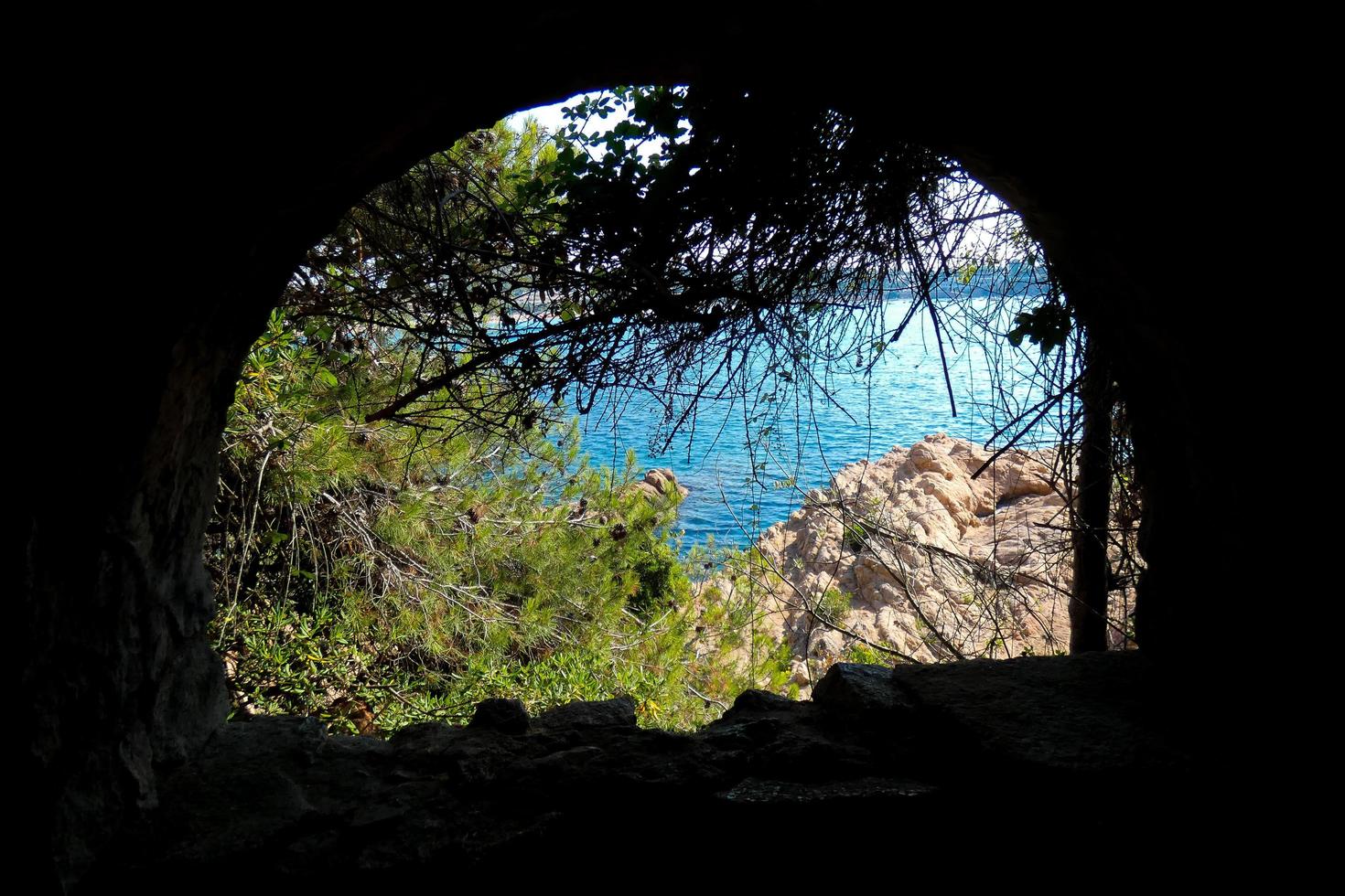 Blue sky and blue sea on the Costa Brava photo