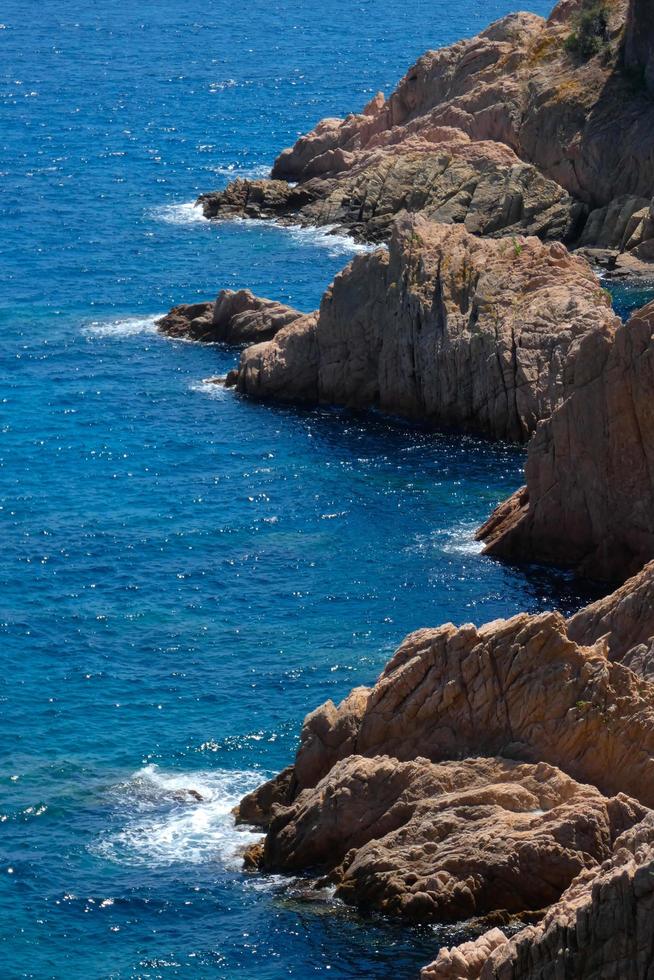 rugged coast, mediterranean coast in the catalan costa brava, Sant Feliu de Guixols photo