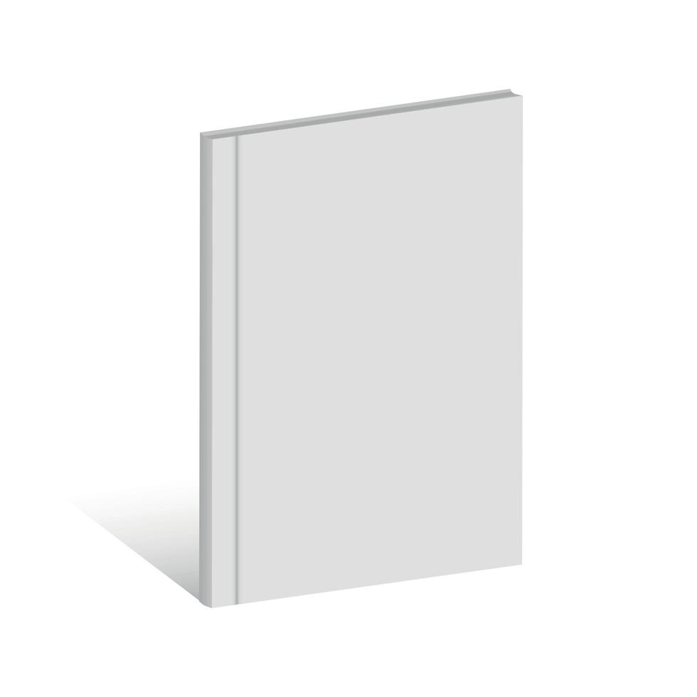 White realistic blank book vector