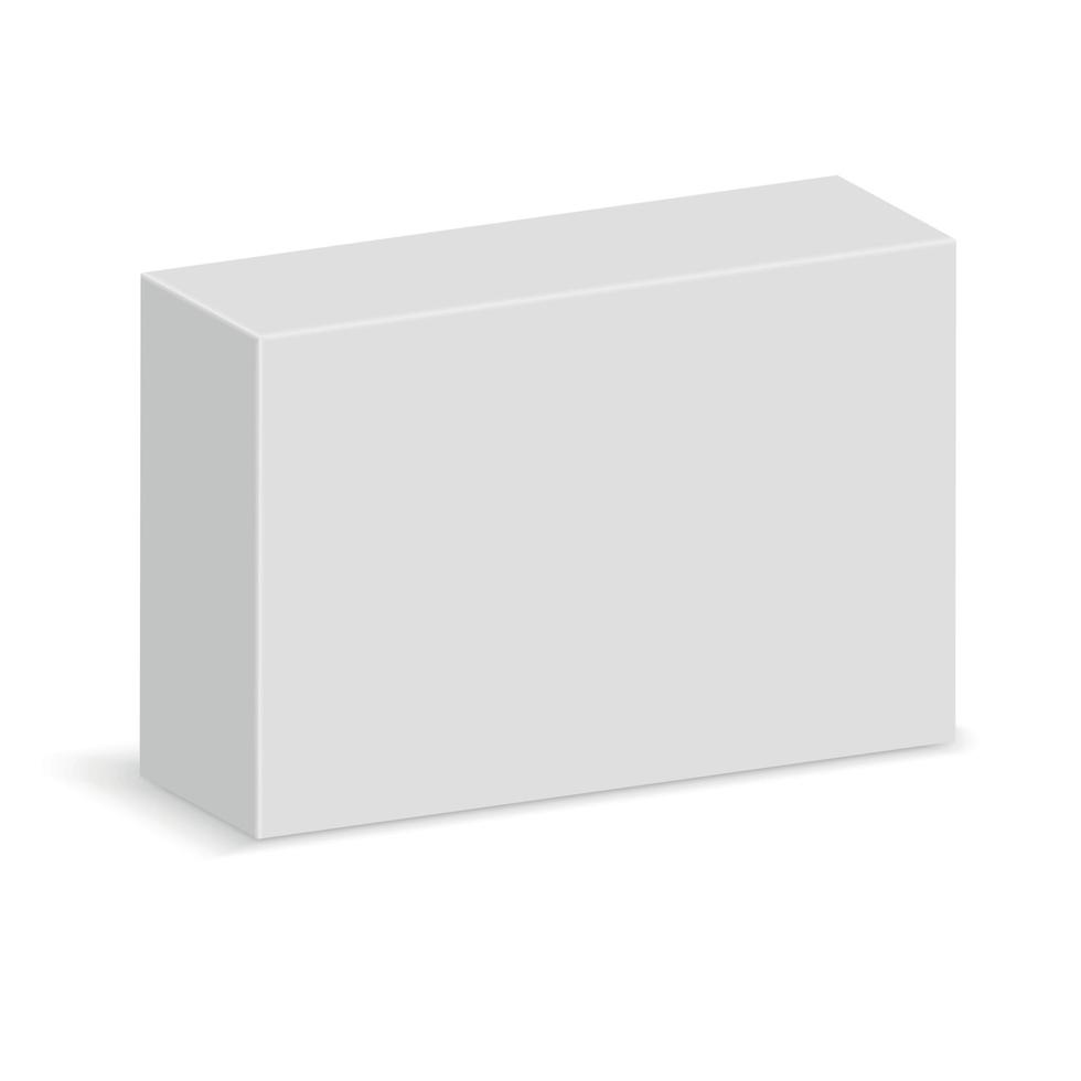 caja blanca en blanco vector