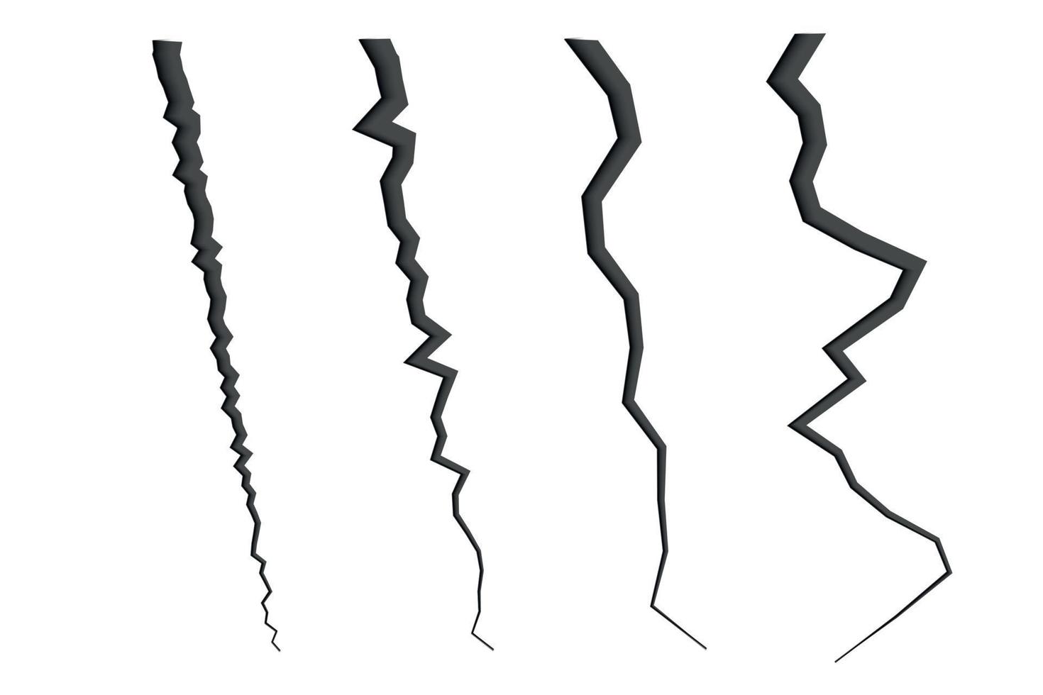 Set of cracked lines 10993431 Vector Art at Vecteezy