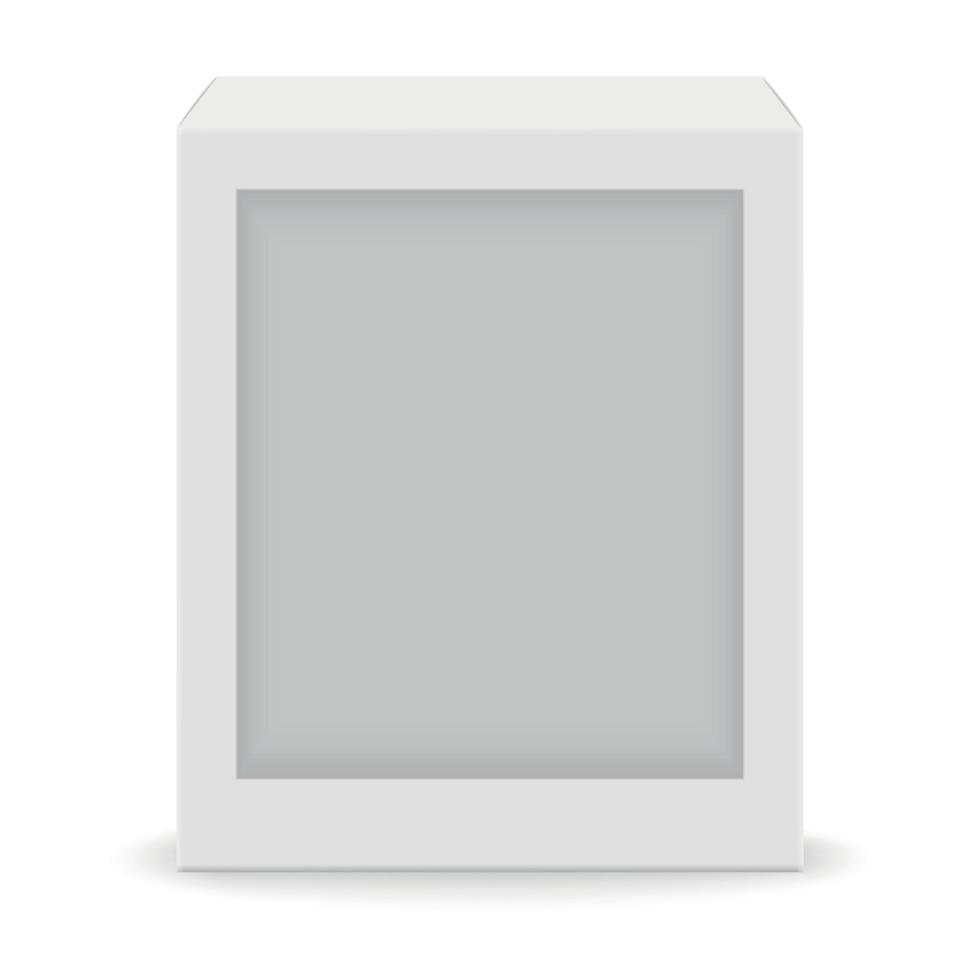 white blank box vector