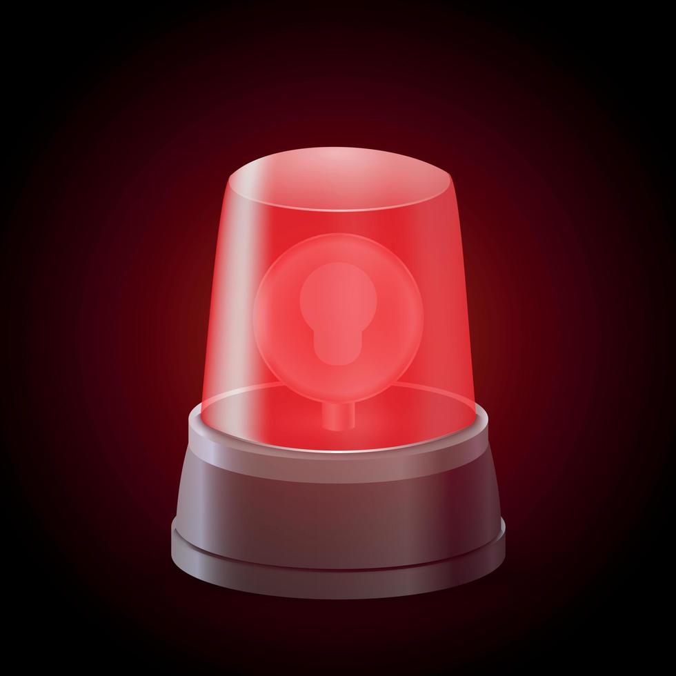 Realistic Flasher Siren vector