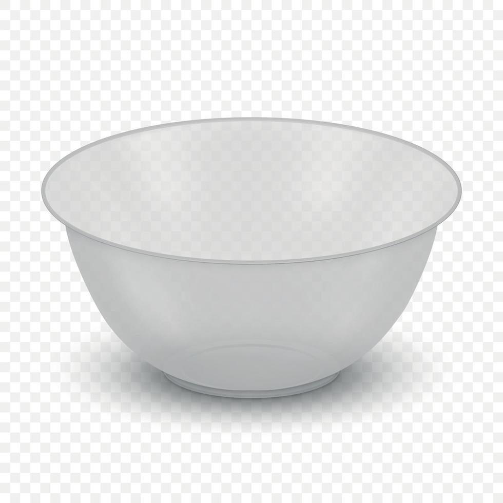 Realistic bowl isolated vector