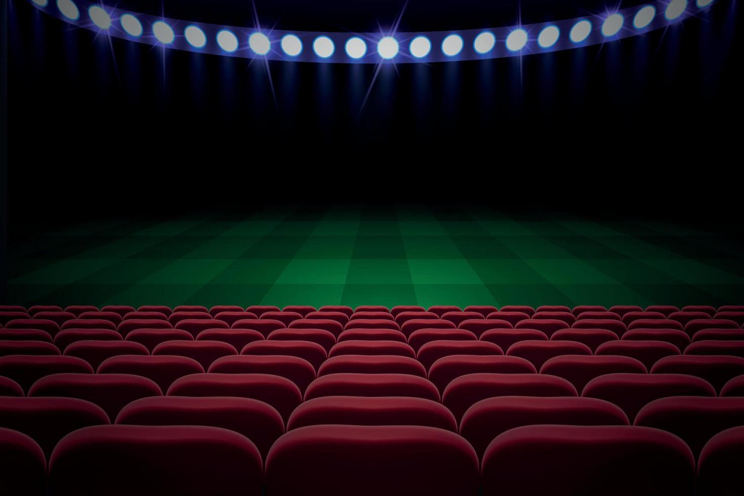 Rows of red seats vector