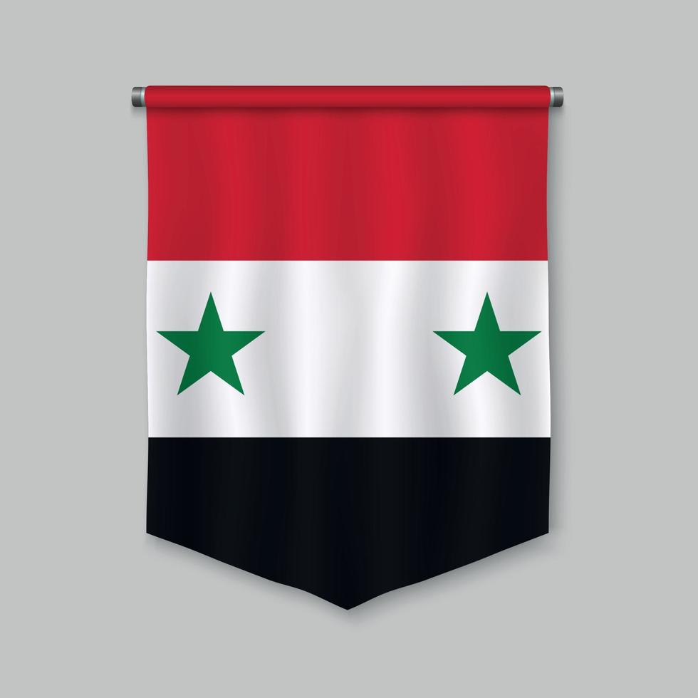pennant with flag vector
