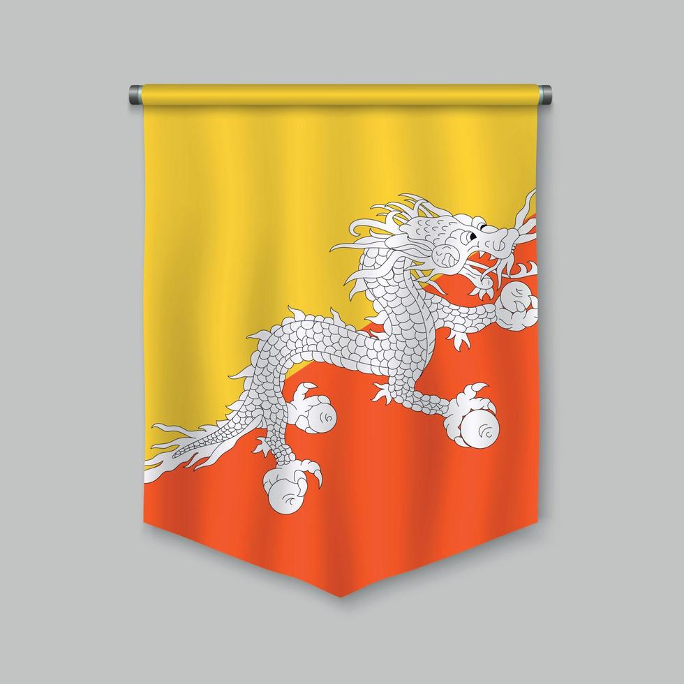 pennant with flag vector