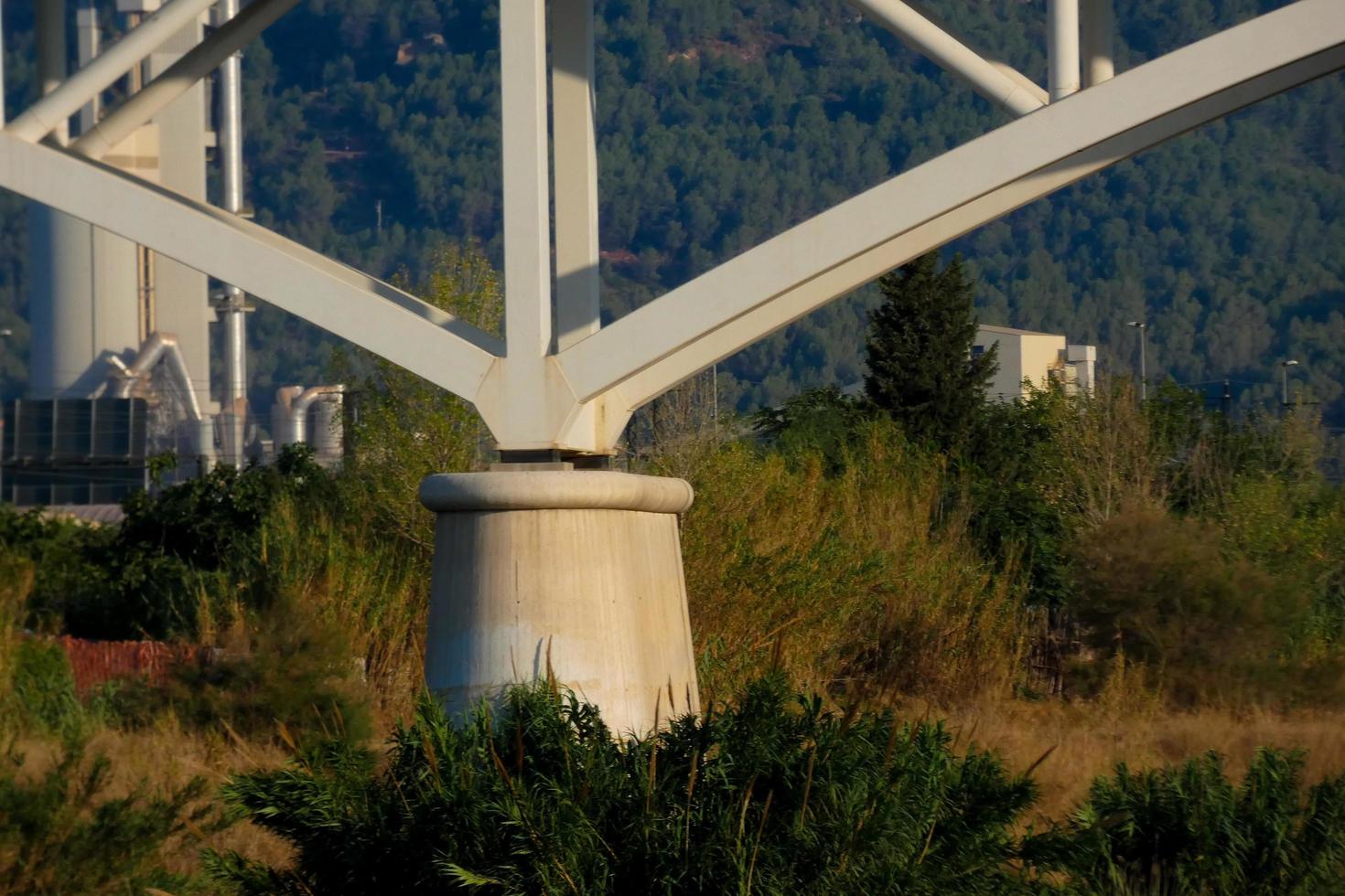 Modern river bridge, an engineering feat that thousands of vehicles pass over daily photo