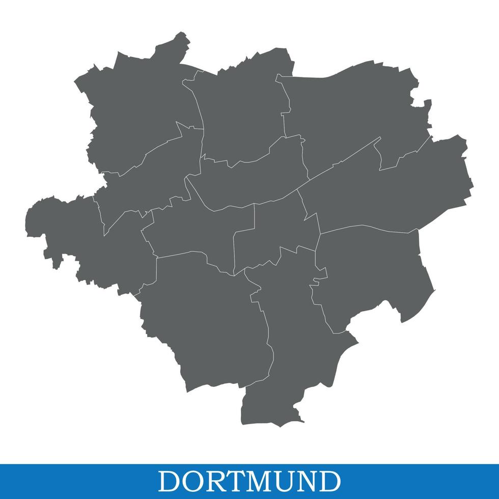 High Quality map city of Germany vector