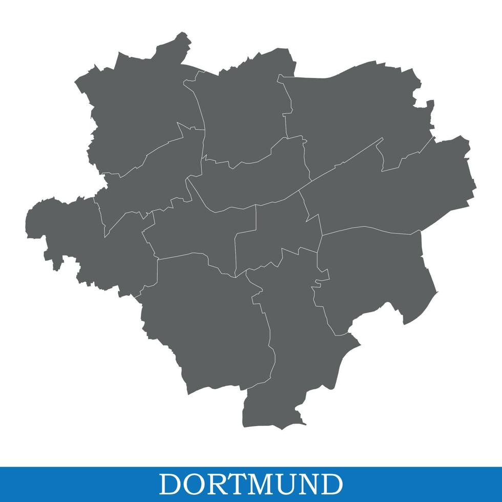 mapa de alta calidad de la ciudad de alemania vector