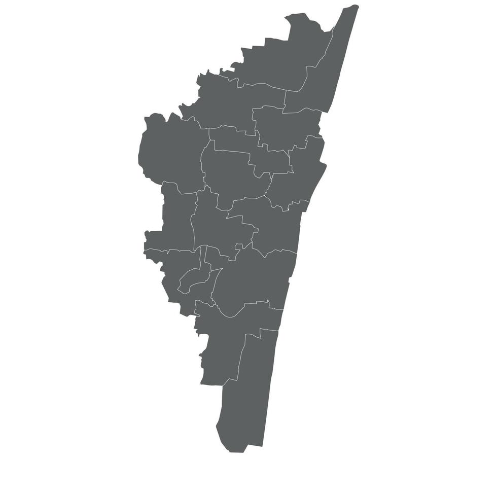 High Quality map city of India vector