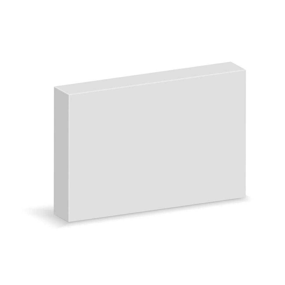 caja blanca en blanco vector