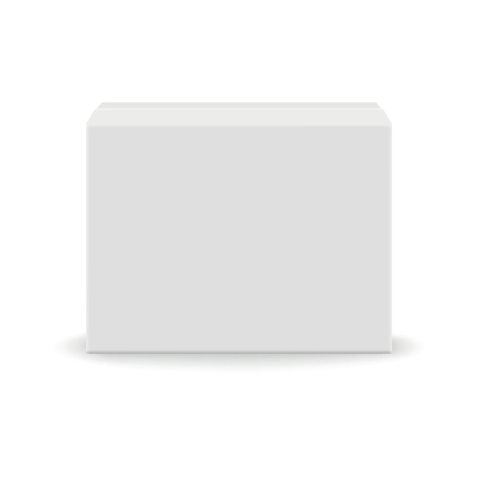 white blank box vector