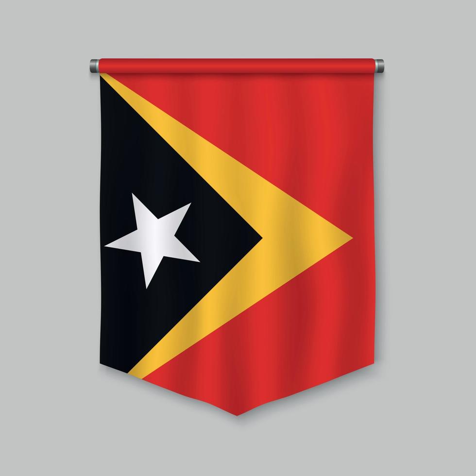 pennant with flag vector