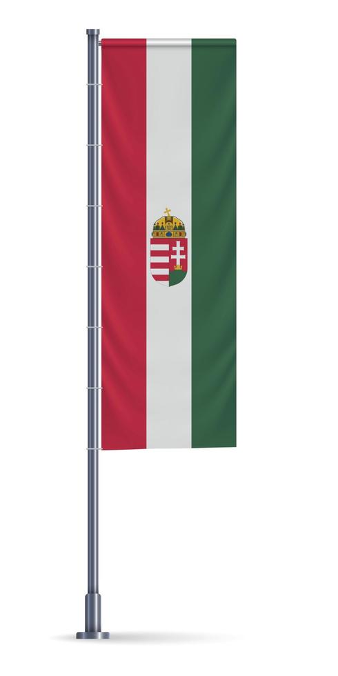 Vertical hanging flag vector