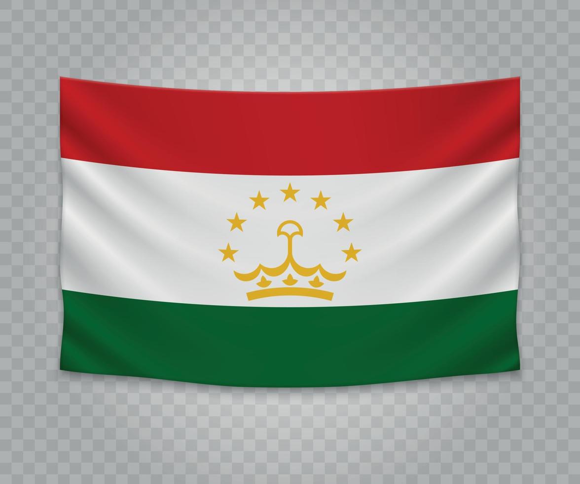 Realistic hanging flag vector