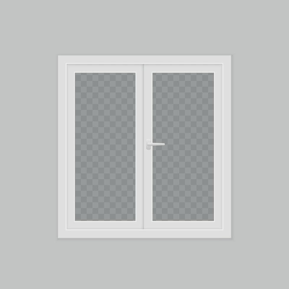 Closed realistic plastic window vector