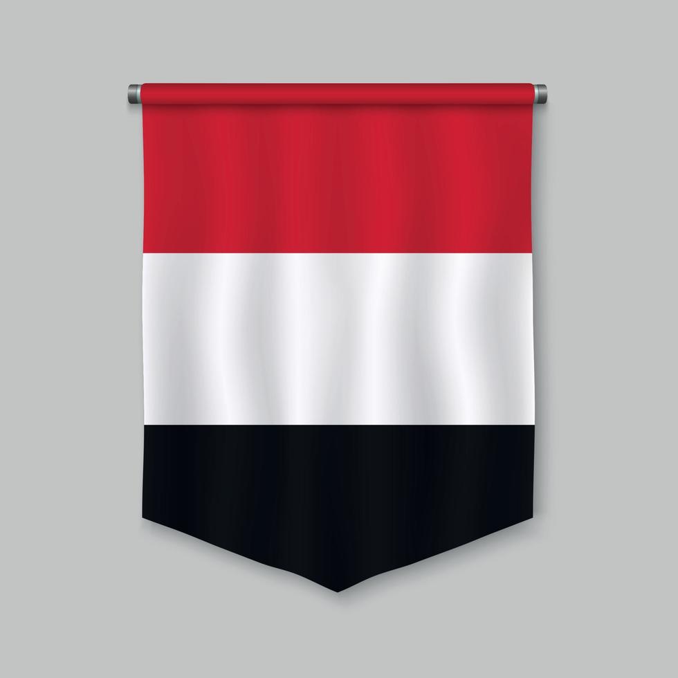 pennant with flag vector