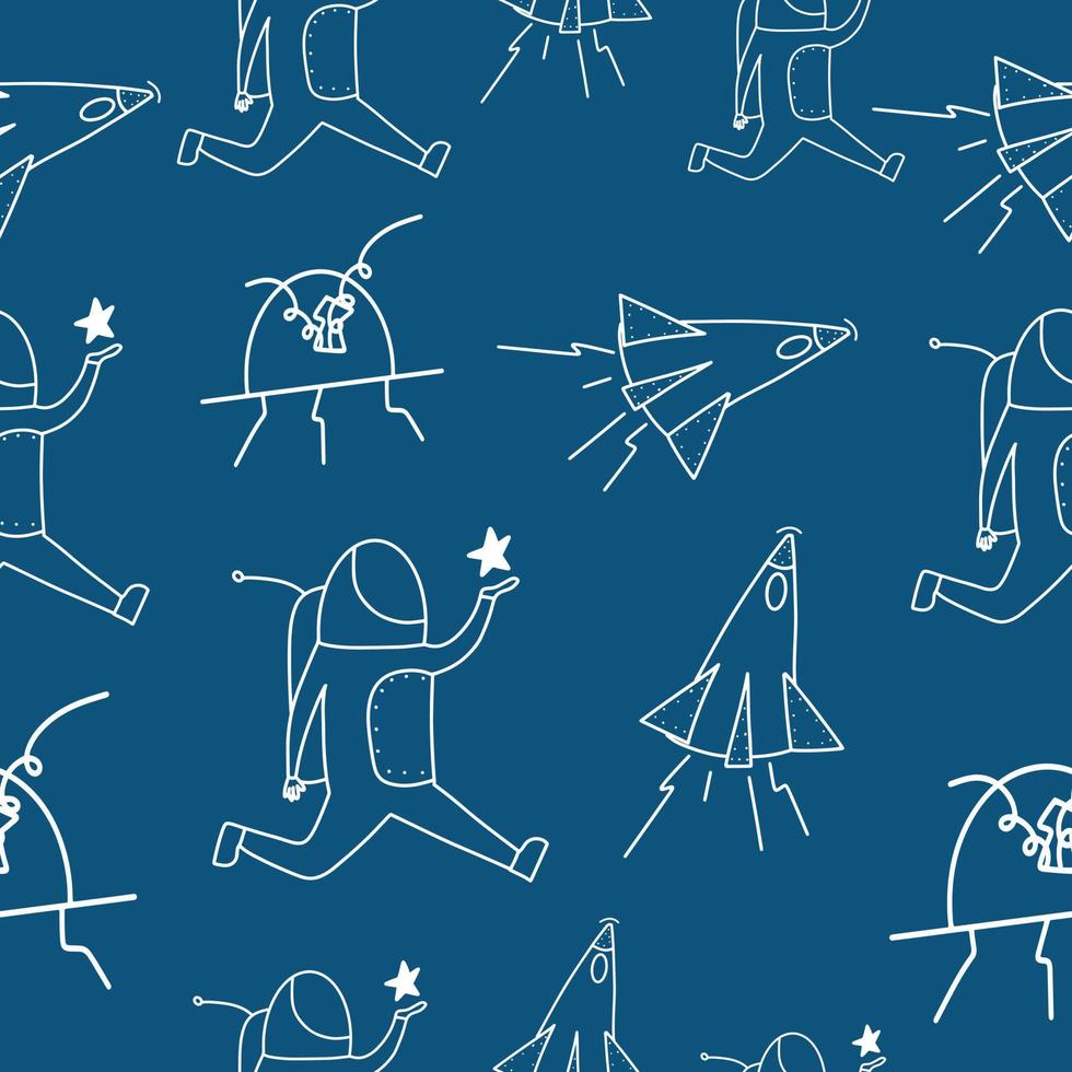 Space seamless pattern. Vector illustration