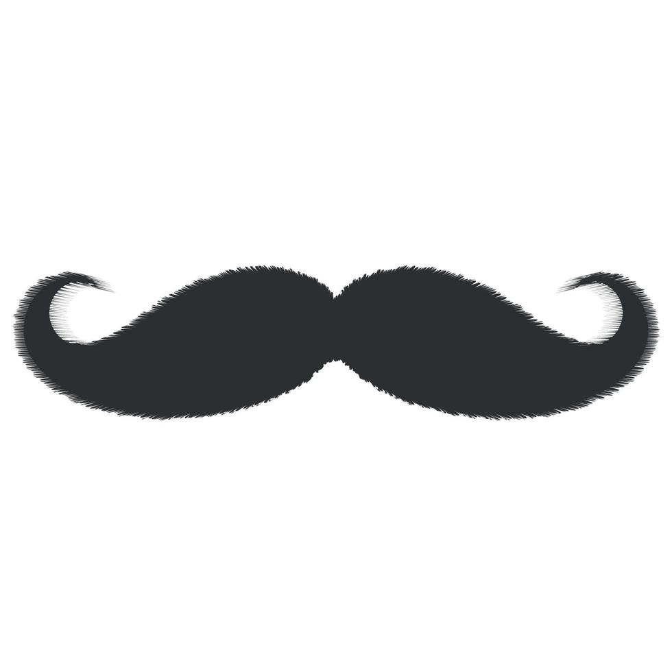 Simple mustache icon vector