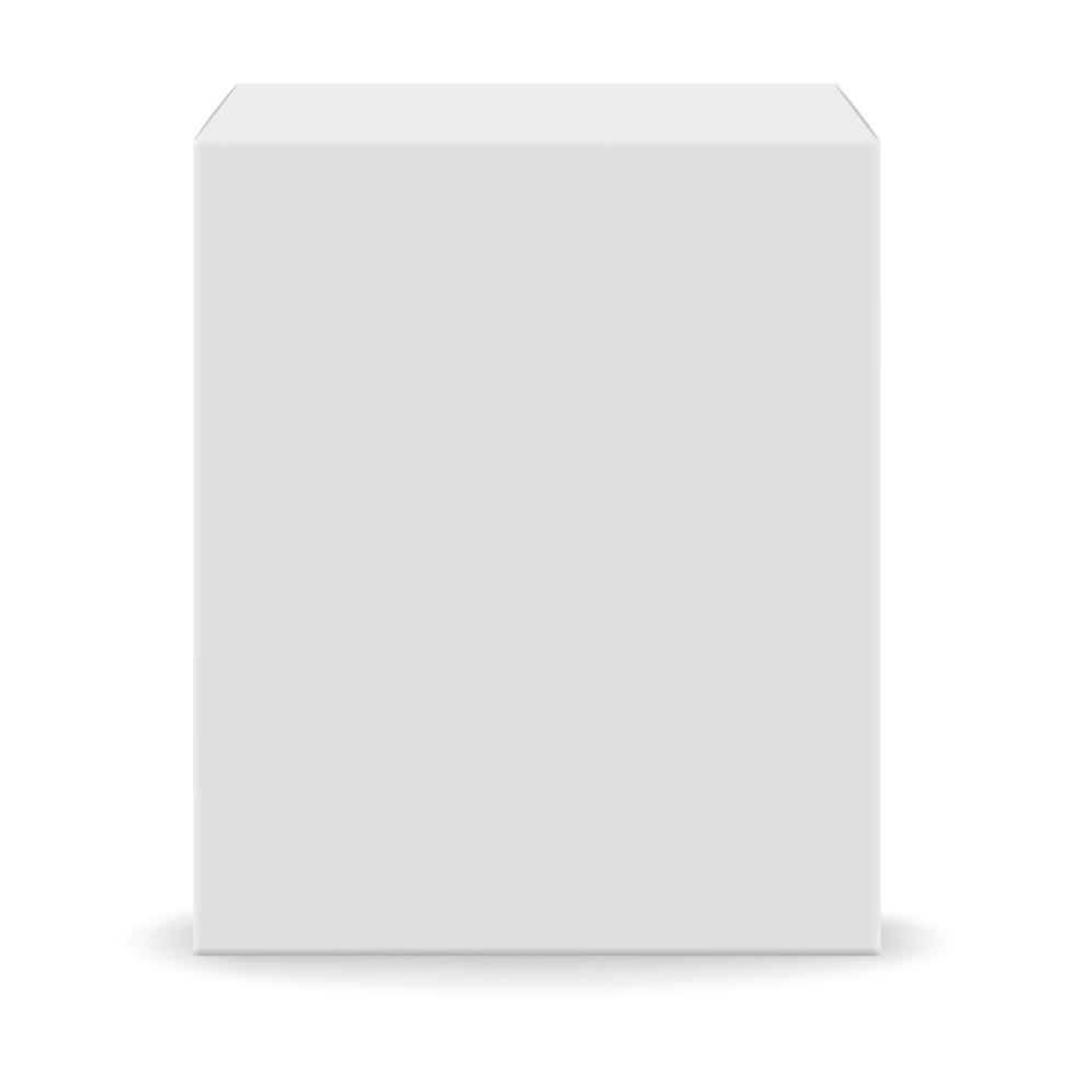 white blank box vector