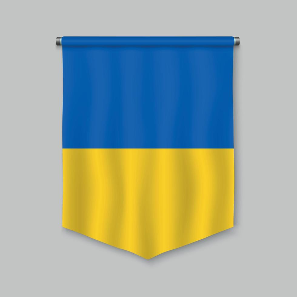 pennant with flag vector