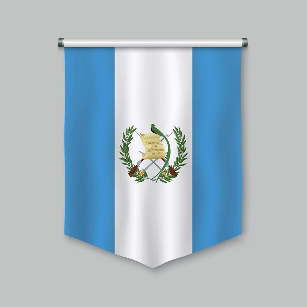 banderín con bandera vector