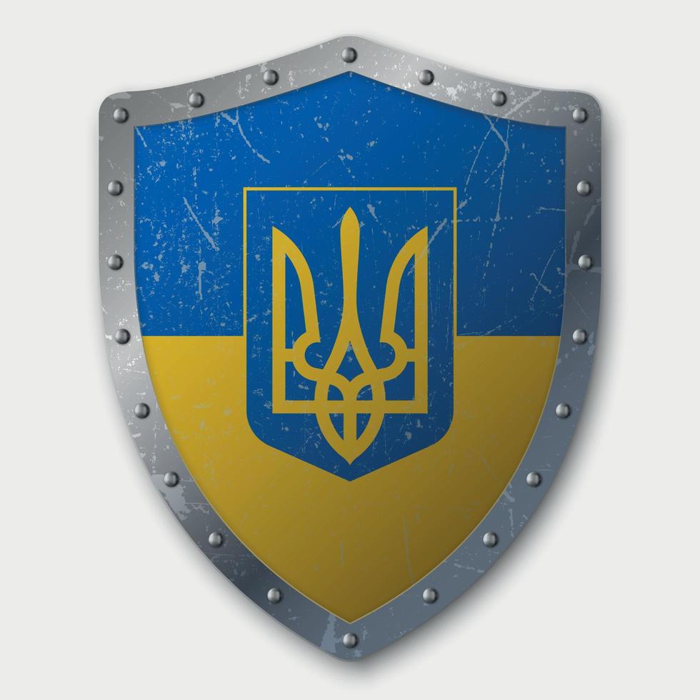 Old Shield with Flag vector