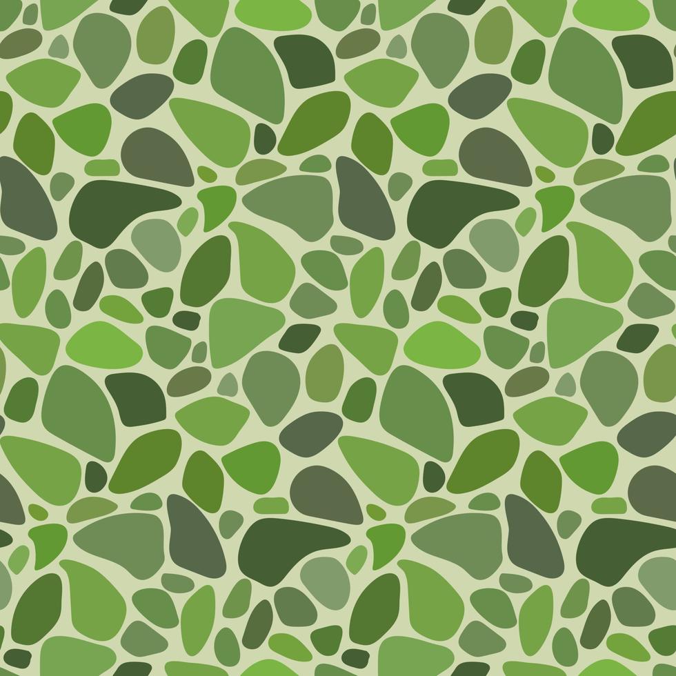Seamless pattern with abstract shapes. Hand-drawn simple green shapes. Abstract modern vector illustration. The texture of the stamp.