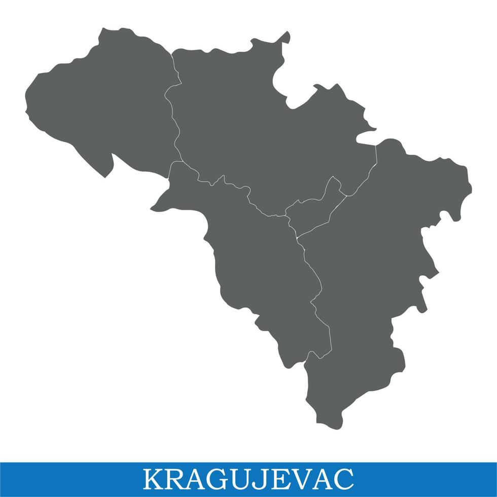 mapa de alta calidad de la ciudad de serbia vector