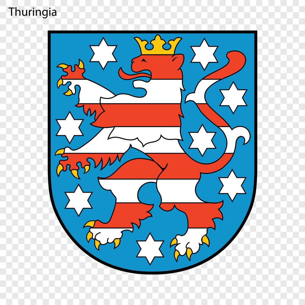 Emblem of Mecklenburg-Vorpommern, province of Germany vector