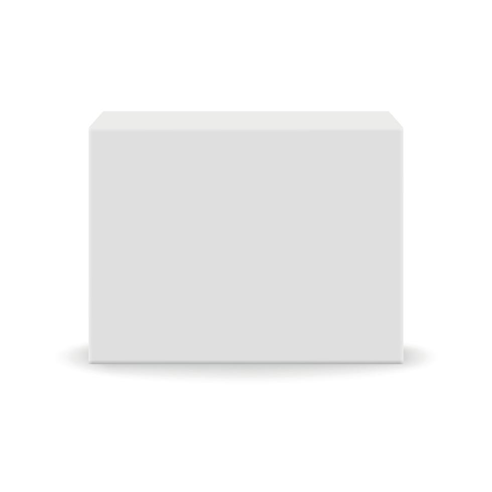 white blank box vector