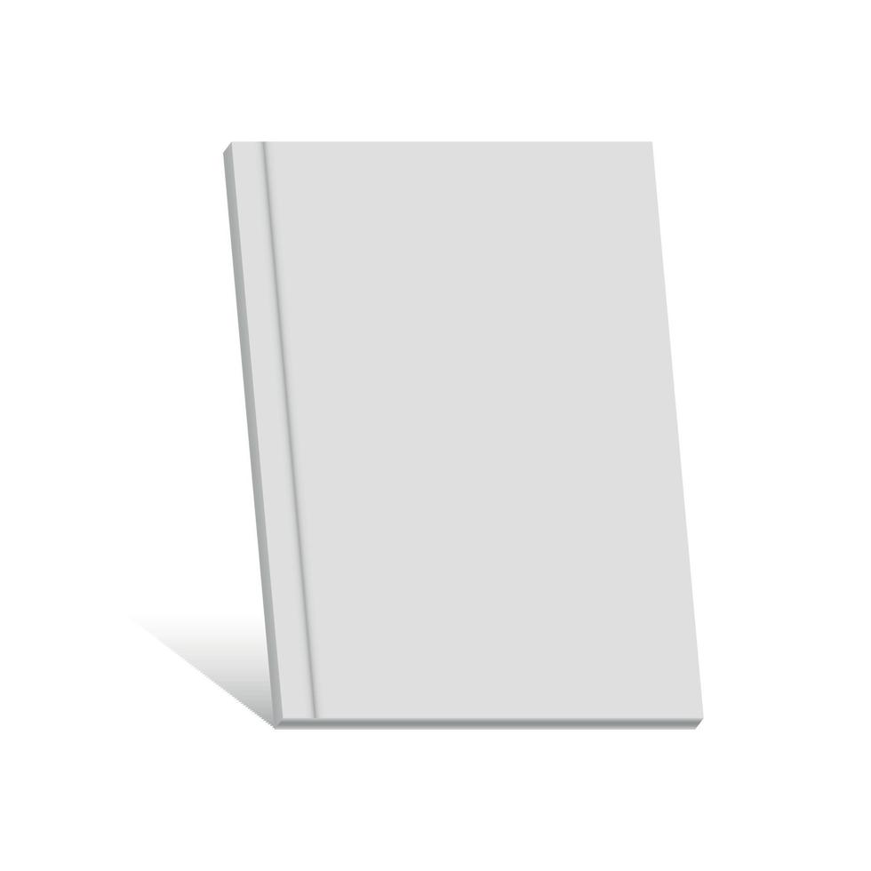 libro blanco realista en blanco vector