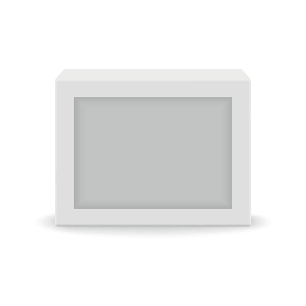 white blank box vector